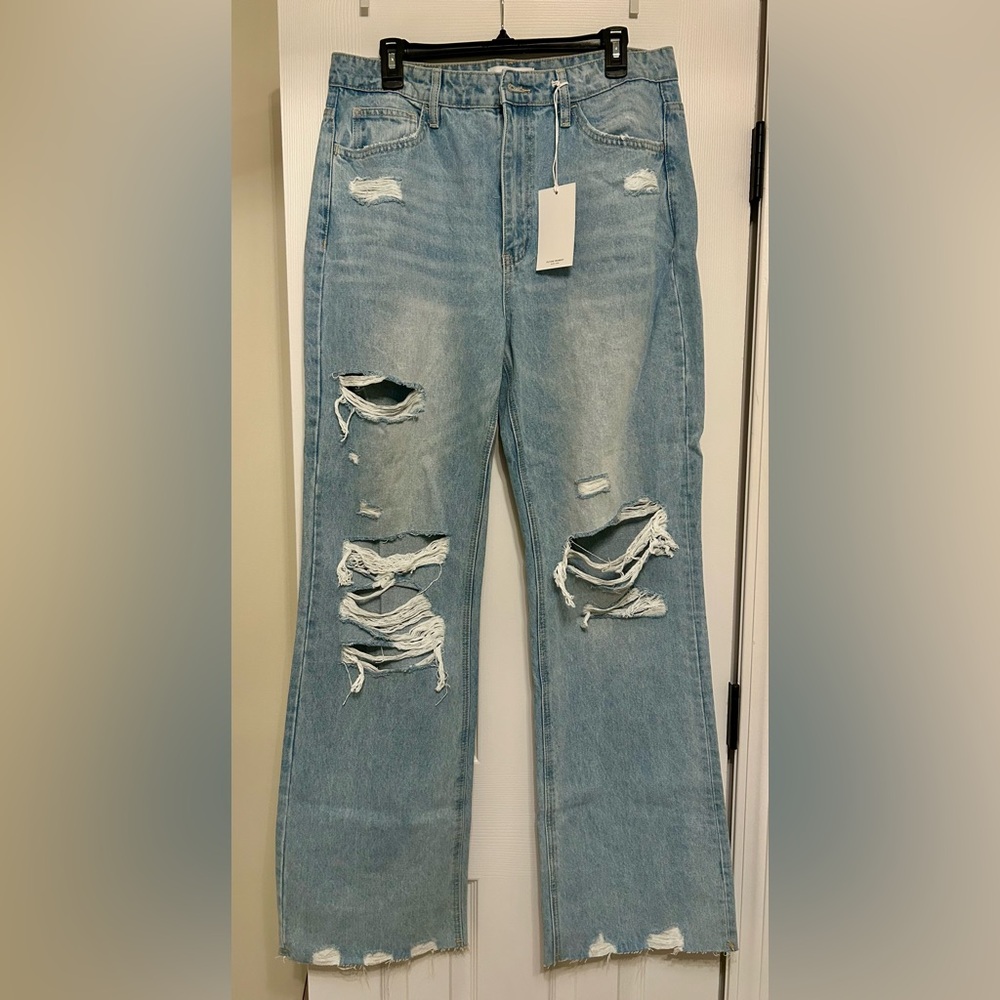 Distressed Light Blue Jeans